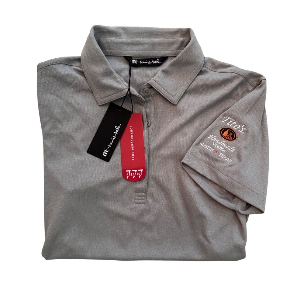 TravisMathew Tito's Handmade Vodka Austin TX Polo Shirt‎ NWT Small